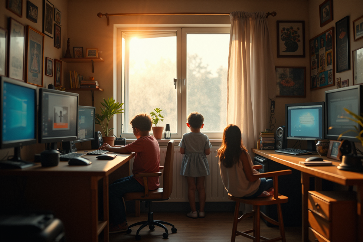 Bureau à la maison avec condensation et manque d